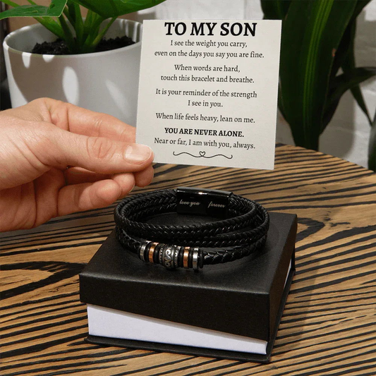 To My Son Bracelet - Weight You Carry - Giftinum