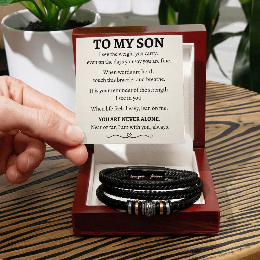 To My Son Bracelet - Weight You Carry - Giftinum