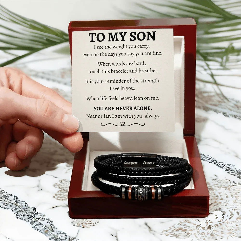 To My Son Bracelet - Weight You Carry - Giftinum
