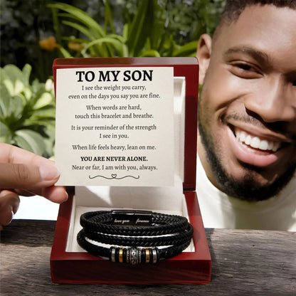 To My Son Bracelet - Weight You Carry - Giftinum