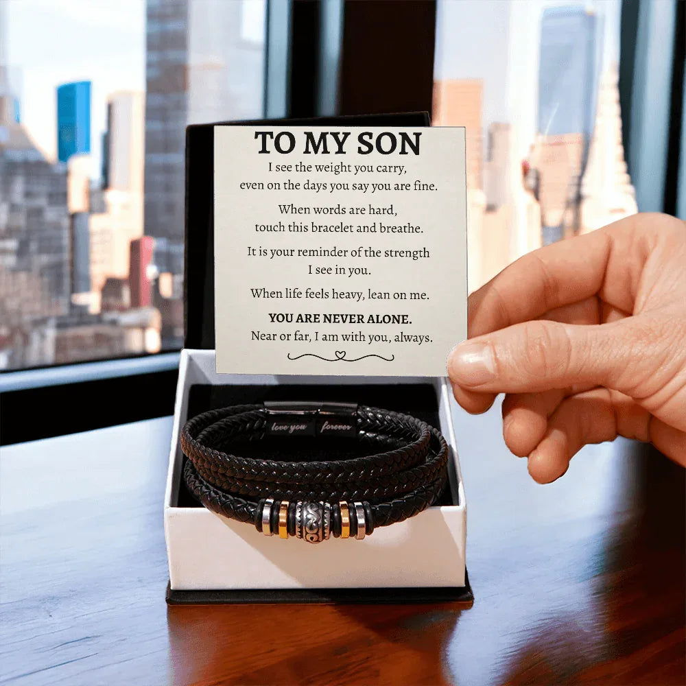 To My Son Bracelet - Weight You Carry - Giftinum