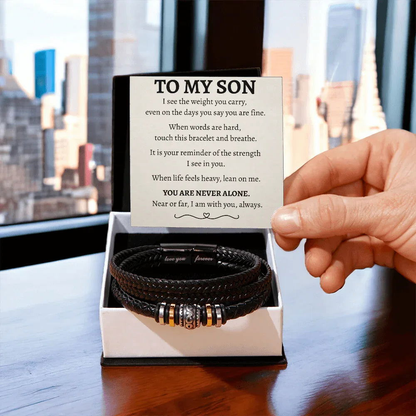 To My Son Bracelet - Weight You Carry - Giftinum