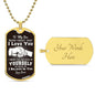To My Son Dog Tag Necklace - Believe in yourself - Giftinum