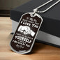 To My Son Dog Tag Necklace - Believe in yourself - Giftinum