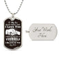 To My Son Dog Tag Necklace - Believe in yourself - Giftinum