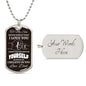 To My Son Dog Tag Necklace - Never Forget - Giftinum