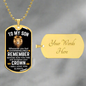To My Son Dog Tag Necklace - Straighten Your Crown - Giftinum
