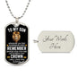 To My Son Dog Tag Necklace - Straighten your crown - Giftinum