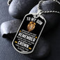 To My Son Dog Tag Necklace - Straighten your crown - Giftinum