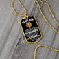 To My Son Dog Tag Necklace - Straighten your crown - Giftinum