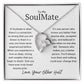 To My Soulmate Forever Heart Necklace - A soulmate is 14k White Gold Finish / Two-Toned Box Jewelry Giftinum