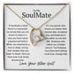 To My Soulmate Forever Heart Necklace - A soulmate is 14k White Gold Finish / Two-Toned Box Jewelry Giftinum
