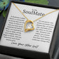 To My Soulmate Forever Heart Necklace - A soulmate is 18k Yellow Gold Finish / Two-Toned Box Jewelry Giftinum