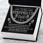 To My Stepped Up Dad Cuban Link Chain - Giftinum
