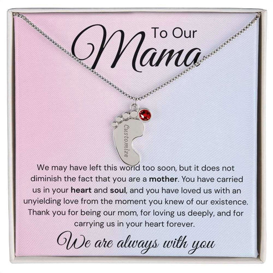 To Our Mama 1 Charm / Polished Stainless Steel / Standard Box Jewelry Giftinum