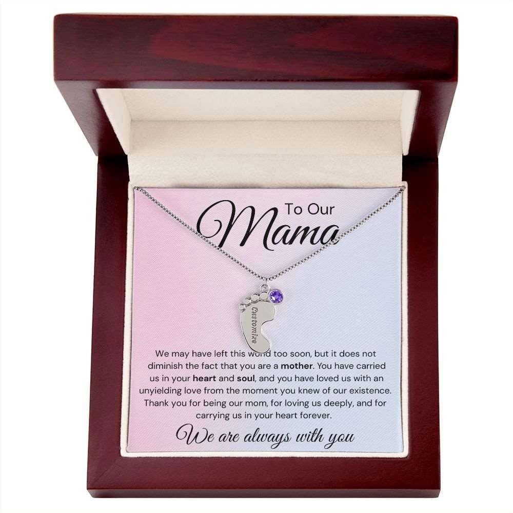 To Our Mama 1 Charm / Polished Stainless Steel / Luxury Box Jewelry Giftinum