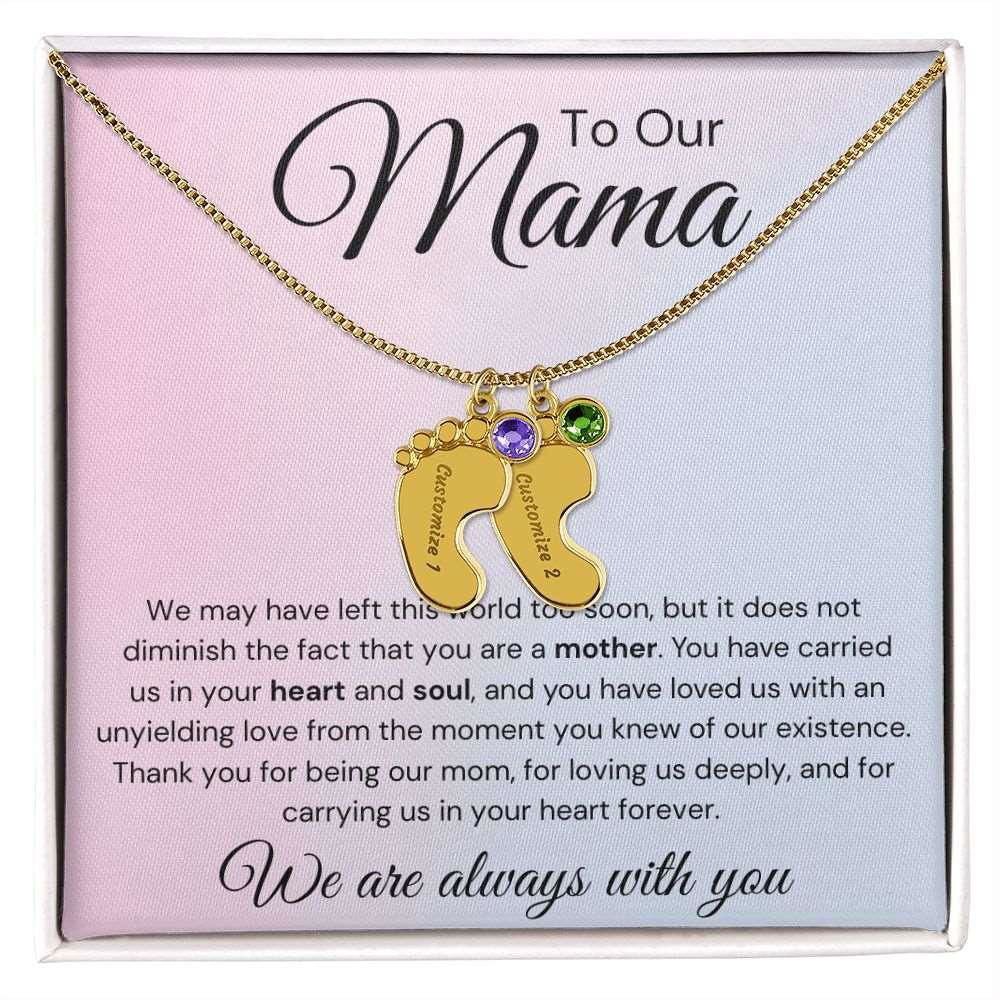 To Our Mama 2 Charms / 18K Yellow Gold Finish / Standard Box Jewelry Giftinum