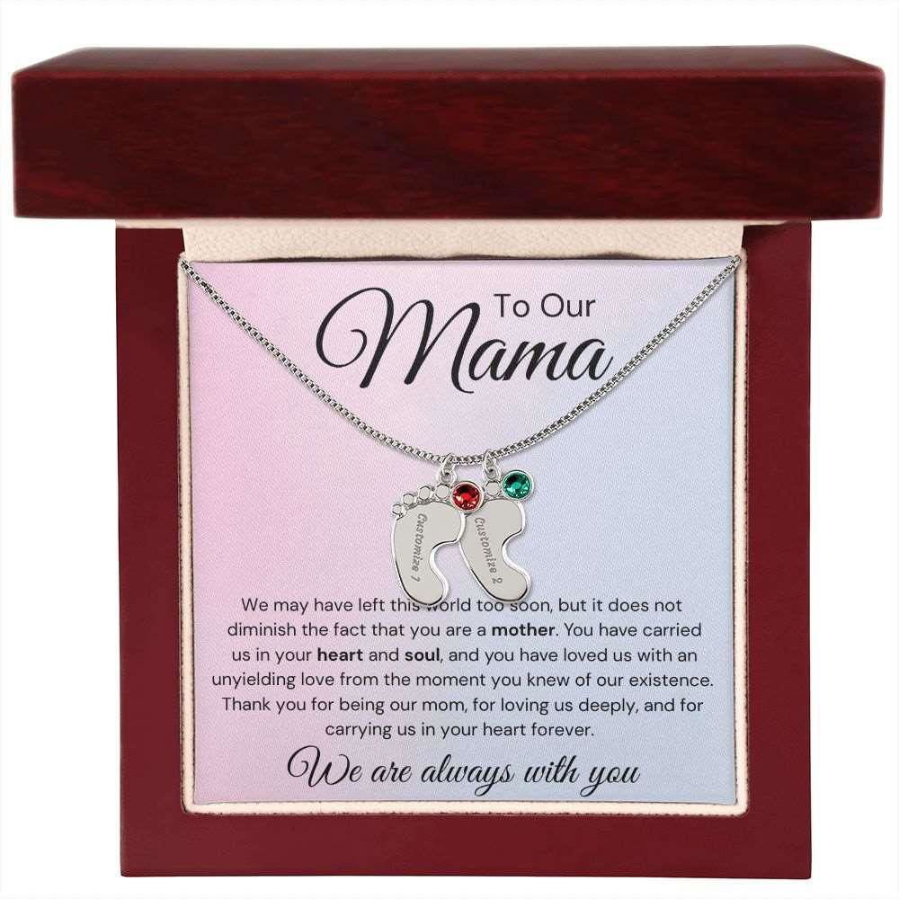 To Our Mama 2 Charms / Polished Stainless Steel / Luxury Box Jewelry Giftinum