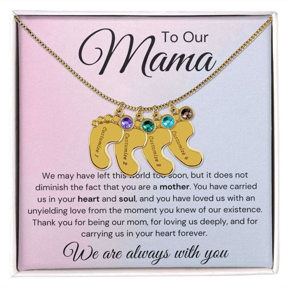 To Our Mama 4 Charms / 18K Yellow Gold Finish / Standard Box Jewelry Giftinum