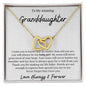 To my Amazing Granddaughter Interlocking Heart Necklace - I want you to know - Giftinum