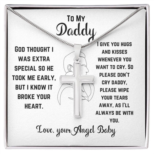 To my daddy from angel baby Two Tone Box Jewelry Giftinum