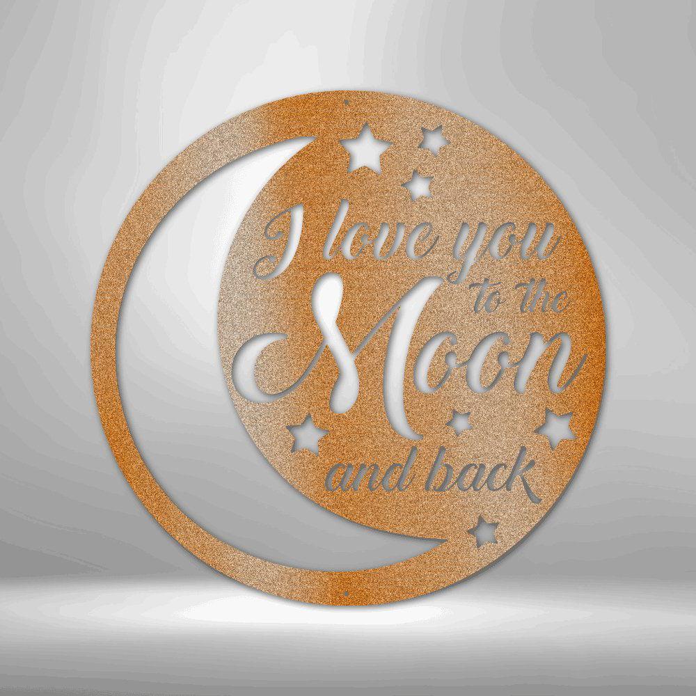 To the Moon and Back - Steel Sign - Giftinum