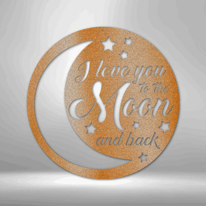 To the Moon and Back - Steel Sign - Giftinum