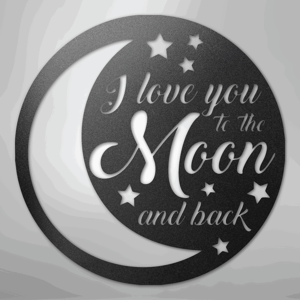 To the Moon and Back - Steel Sign - Giftinum