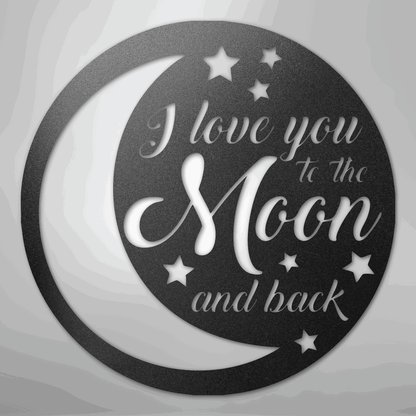 To the Moon and Back - Steel Sign - Giftinum