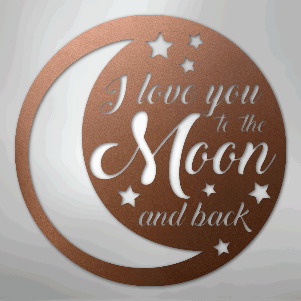 To the Moon and Back - Steel Sign - Giftinum