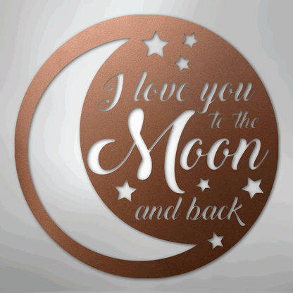To the Moon and Back - Steel Sign - Giftinum