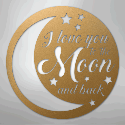 To the Moon and Back - Steel Sign - Giftinum