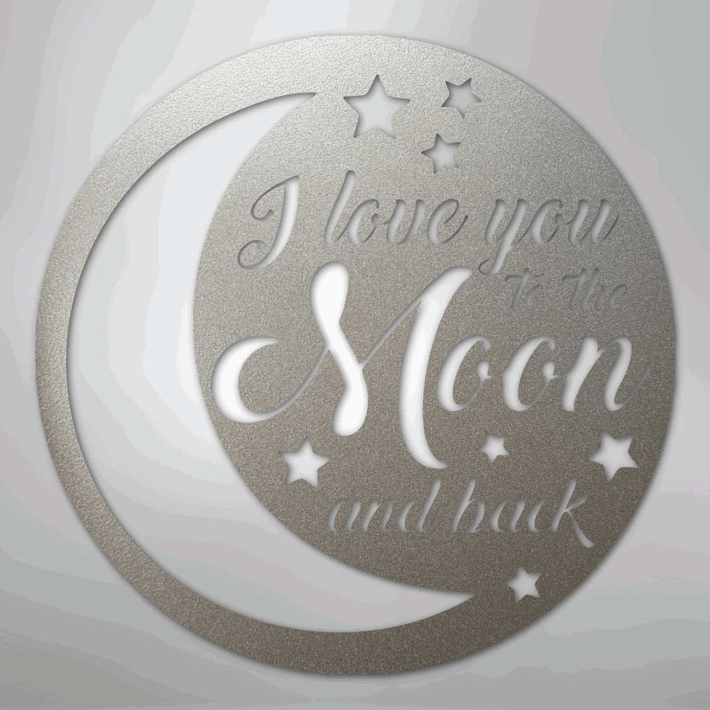 To the Moon and Back - Steel Sign - Giftinum