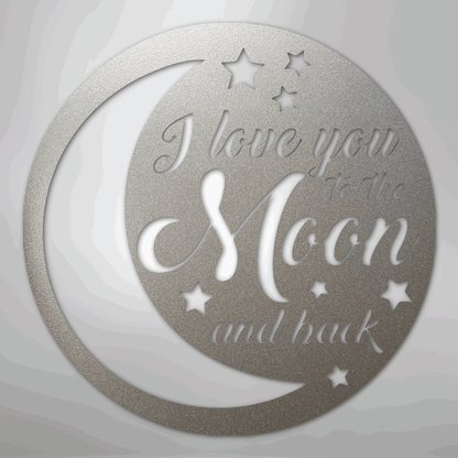 To the Moon and Back - Steel Sign - Giftinum
