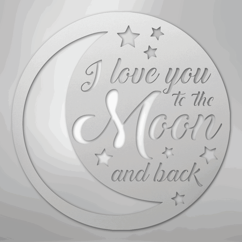 To the Moon and Back - Steel Sign - Giftinum
