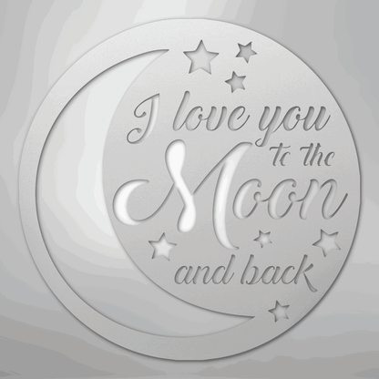To the Moon and Back - Steel Sign - Giftinum