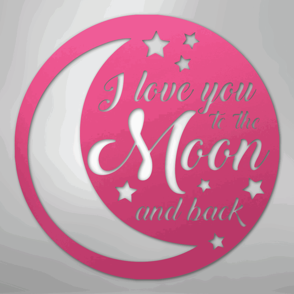 To the Moon and Back - Steel Sign - Giftinum