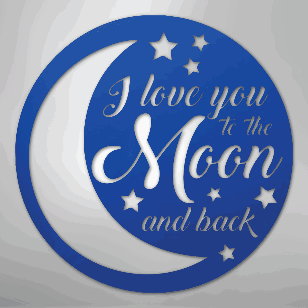 To the Moon and Back - Steel Sign - Giftinum
