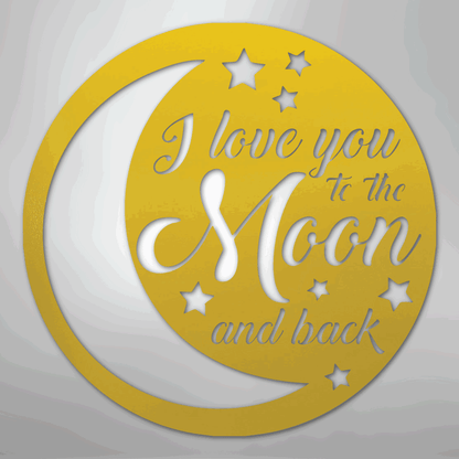 To the Moon and Back - Steel Sign - Giftinum