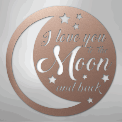 To the Moon and Back - Steel Sign - Giftinum
