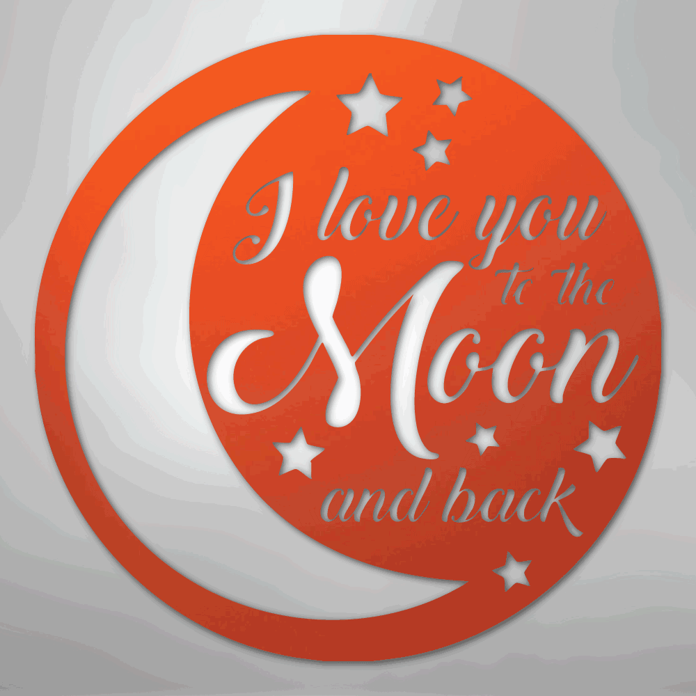 To the Moon and Back - Steel Sign - Giftinum