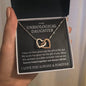 Unbiological Daughter Locked Hearts Pendant - Giftinum