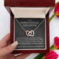 Unbiological Daughter Locked Hearts Pendant - Giftinum