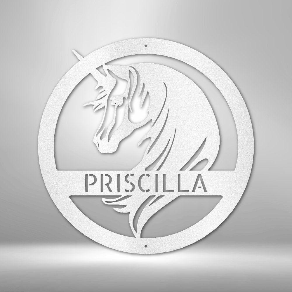 Unicorn Monogram - Steel Sign - Giftinum
