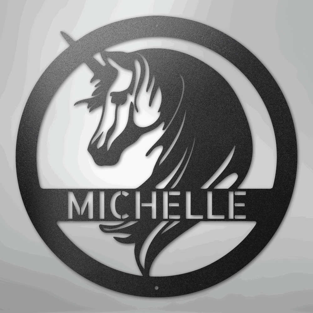 Unicorn Monogram - Steel Sign - Giftinum