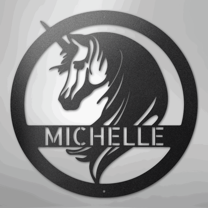 Unicorn Monogram - Steel Sign - Giftinum