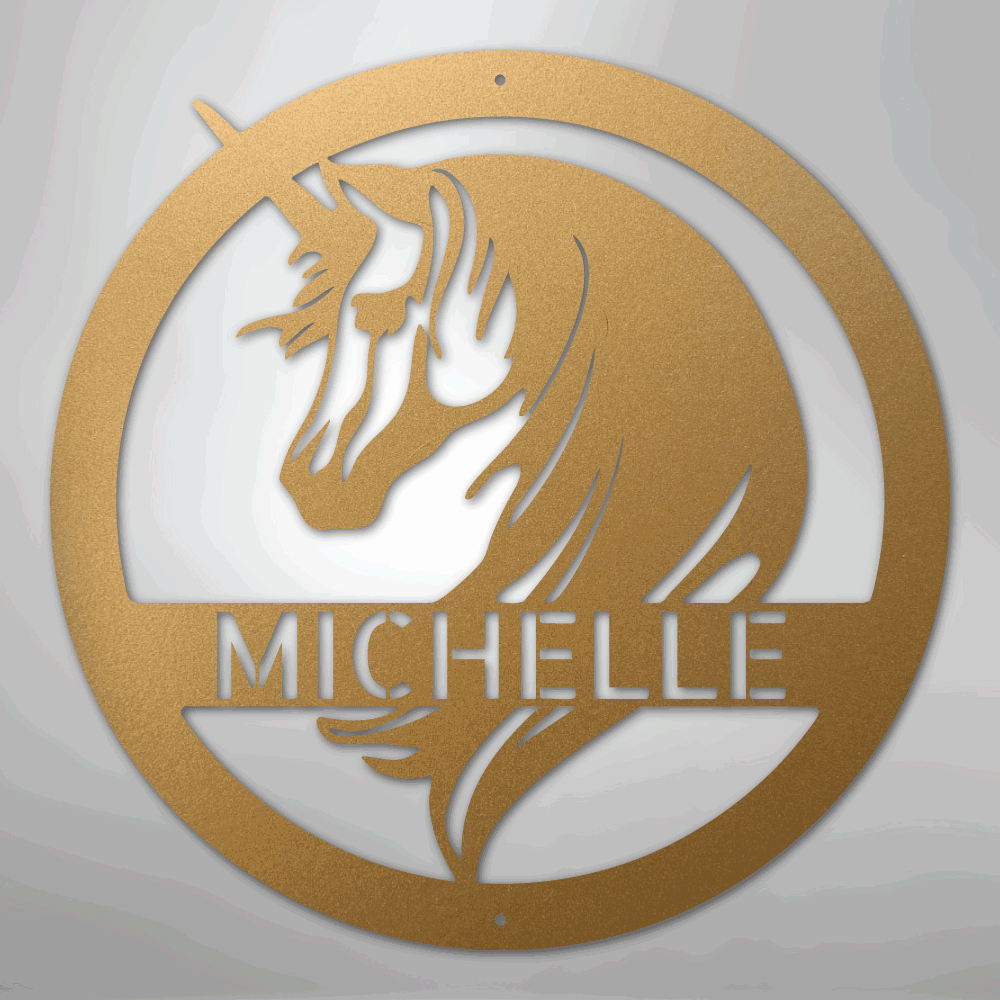Unicorn Monogram - Steel Sign - Giftinum