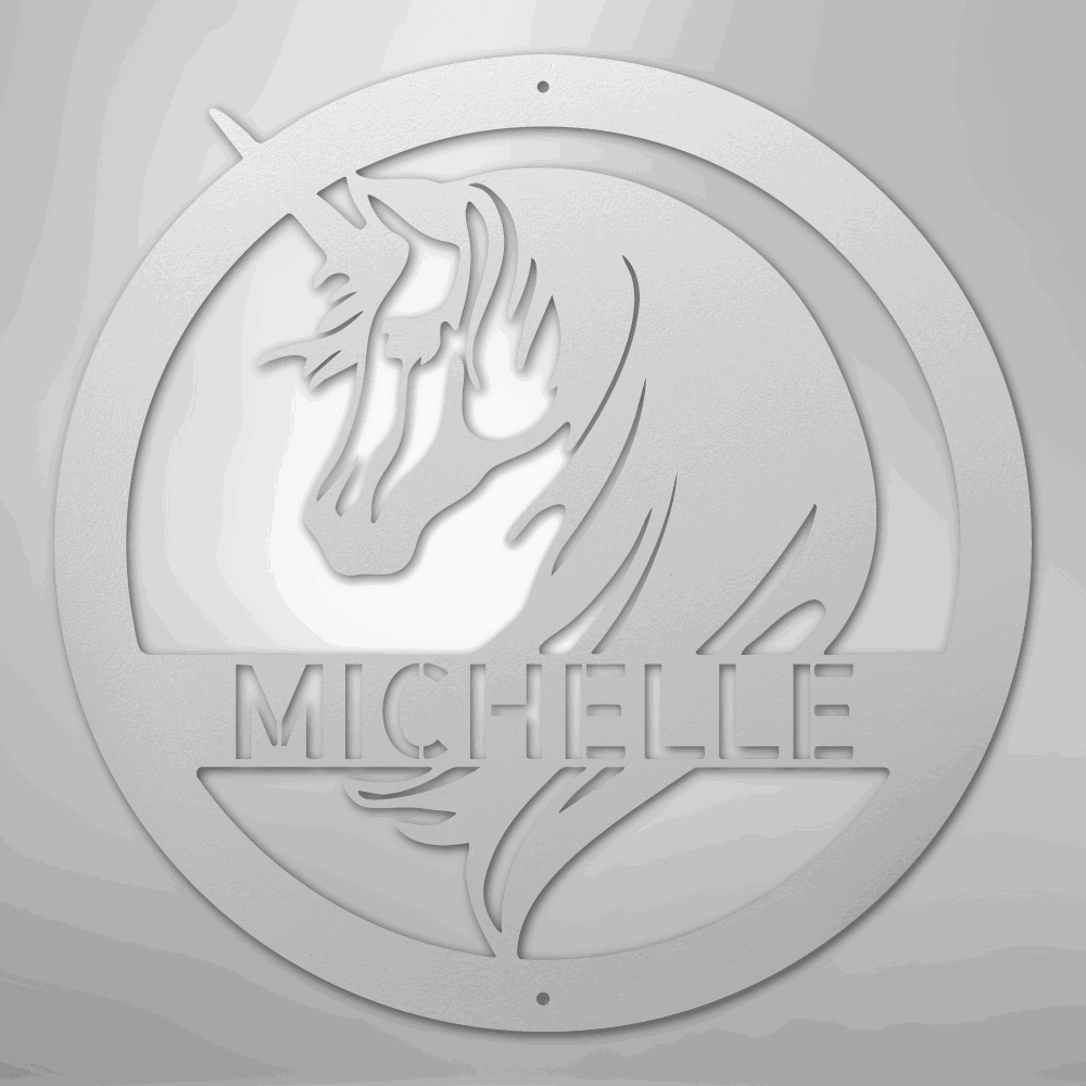 Unicorn Monogram - Steel Sign - Giftinum