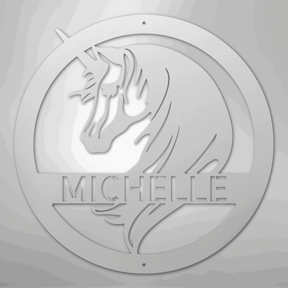 Unicorn Monogram - Steel Sign - Giftinum