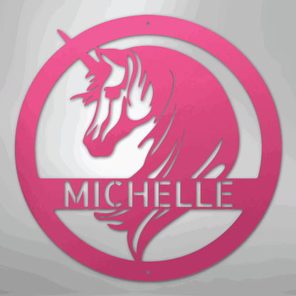 Unicorn Monogram - Steel Sign - Giftinum